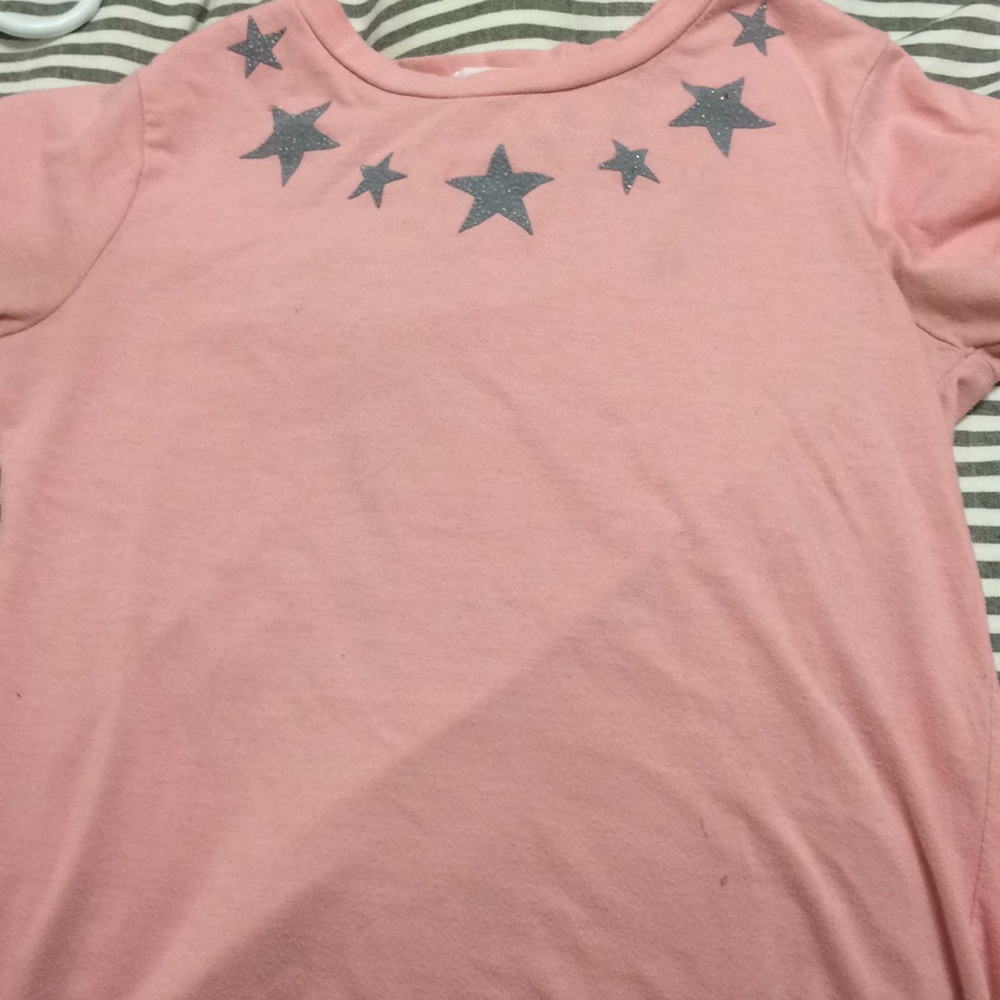 Pink and silver T-shirt